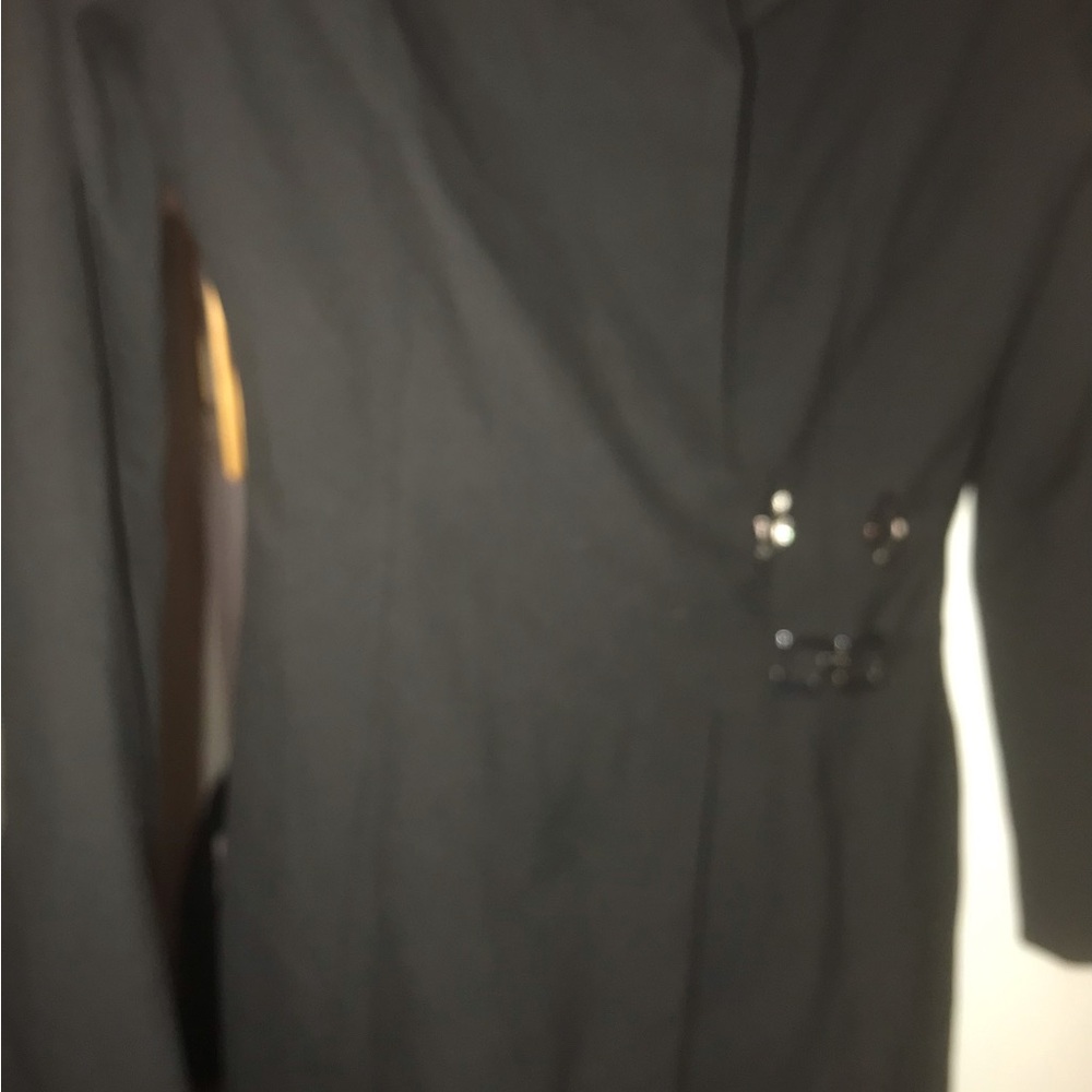 Zara Elegant Black Dress with Metallic Details